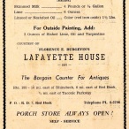 Lafayette House ad, undated.